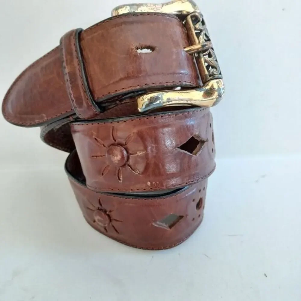 Mod Depose Jennifer Garham Belt Leather Brown Sz 30‎ Small Boho Western